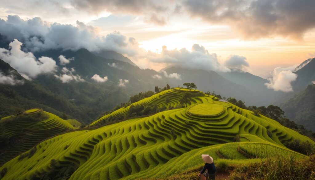 Reisterrassen in Sapa Vietnam