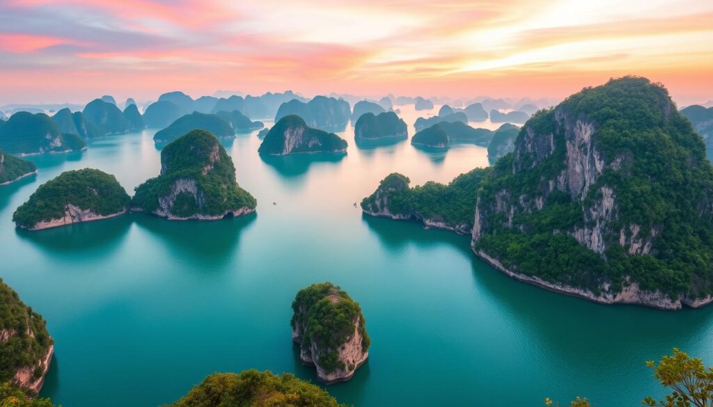 Halong Bucht Panorama