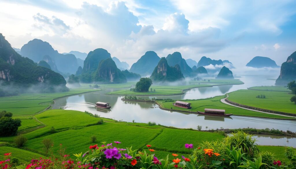 Ninh Binh Landschaftspanorama