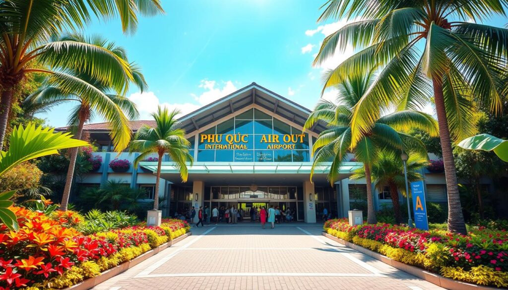 Phu Quoc Internationaler Flughafen Eingang Phu Quoc Internationaler Flughafen Eingang