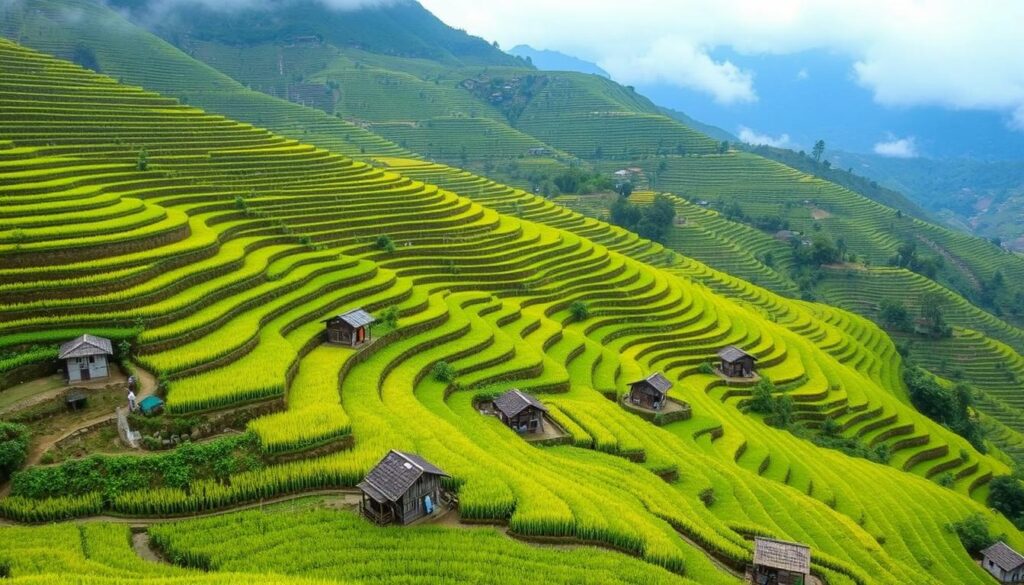 Terrassenfelder in Sa Pa Vietnam